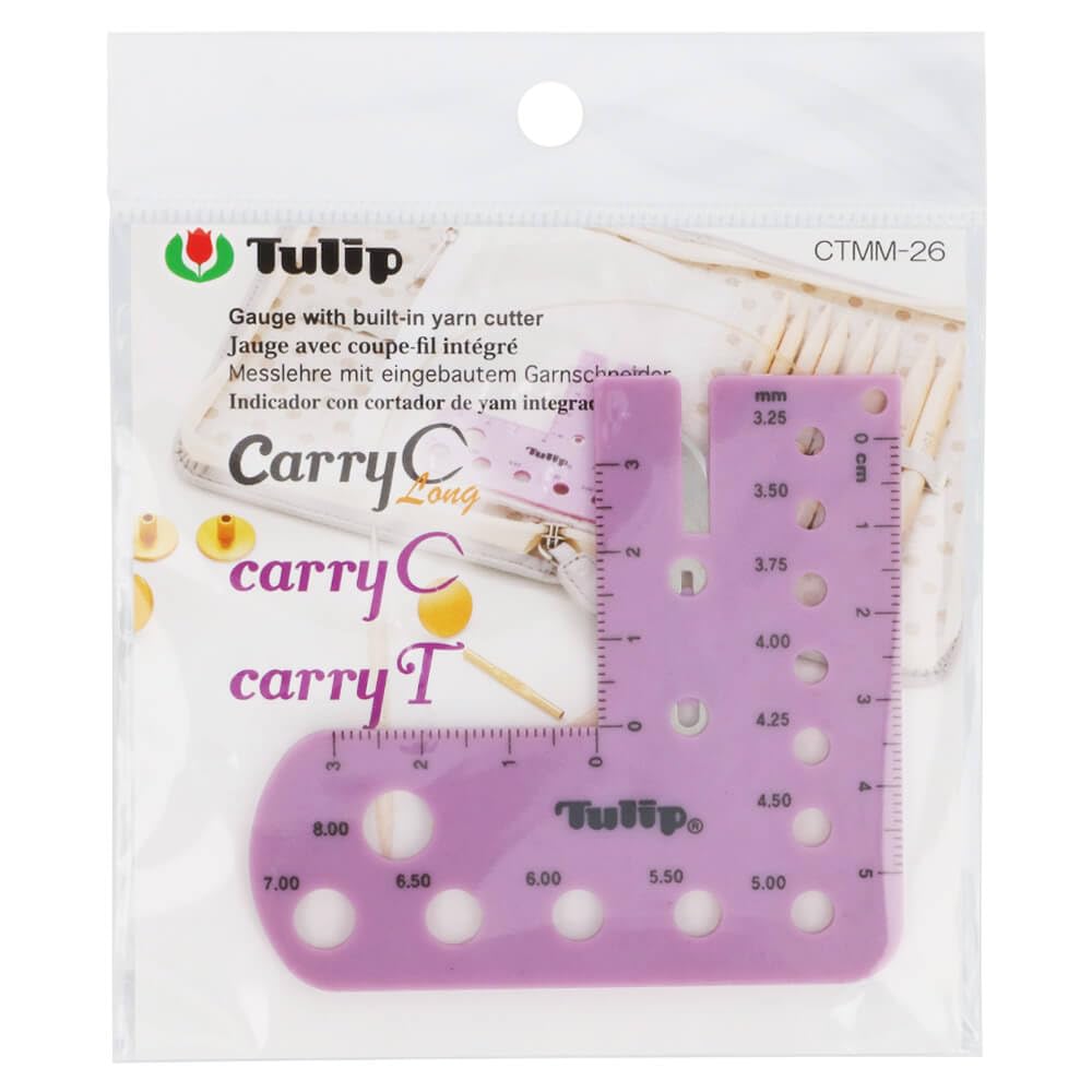 Tulip Needle Gauge with Thread Cutter, Purple, One Size