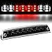 Auto Dynasty Dual Row 16 LED Rear Tail Center High Mount Stop Lamp Third Brake Cargo Light Compatible with Dodge Ram 1500 2500 3500 94-01, Black Housing, Clear Lens
