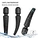 Oopsix Personal Wand Massager Cordless Waterproof - Handheld Electric Body Massager Wand Rechargeable 9 Powerful Vibration Mini Massager for Muscle Recovery(Black)