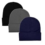 Gelante Unisex Beanie Cap Knitted Warm Solid Color