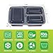 Meal Prep Containers 3 Compartment [20 Pack]  & 1.5 oz Sauce Cups, Leak Proof , BPA Free, Freezer, Microwave, Dishwasher Safe, Reusable & Durable Food Storage Containers (32 oz) - Ebook (20)