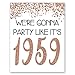 PGbureau 11x14 in 61th Rose Gold Birthday Party Decoration – Cheers to 61 Years Poster – Happy 61th Sign – for Women - Anniversary