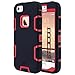 ULAK Compatible with iPhone 5S Case, iPhone 5 Case, iPhone SE Case (2016 Released), Heavy Duty Shockproof Sport Rugged Drop Resistant Dustproof Protective Cover, Red (Not fit iPhone SE 2020 2022)