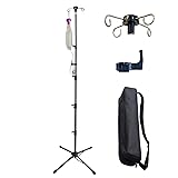 Four-Leg Portable IV Pole for Travel, Adjustable IV