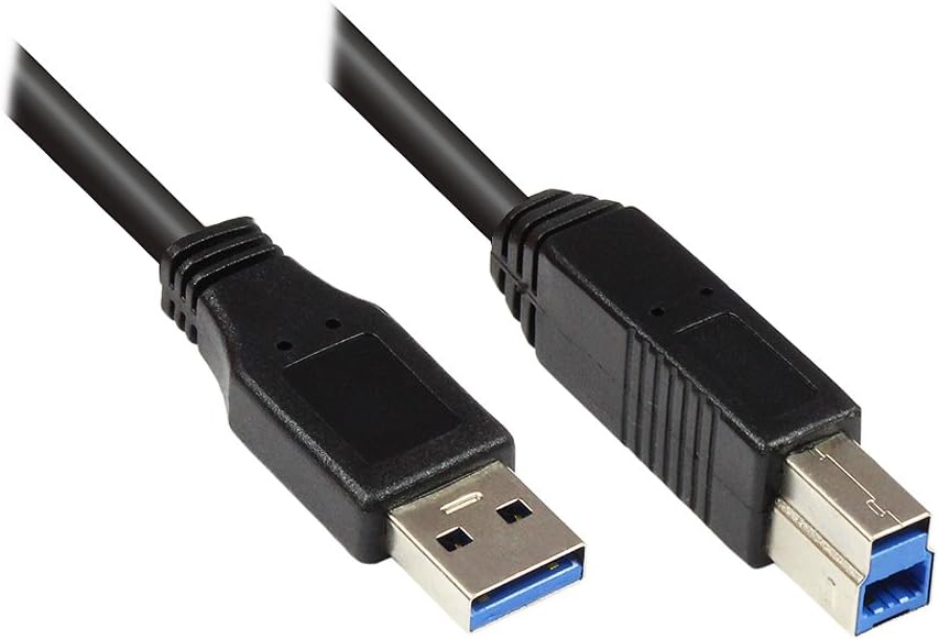 Good Connections 2510 SP-LAMP-025 Port/USB 2.0 Male A to B Printer Cable 0.25 m grey black Black 5,00 m