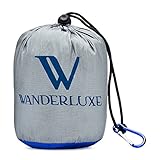 Wanderluxe Compact Beach and Outdoor Blanket | Huge 7' x 9' Folds Down To 5