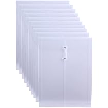 Clear Hooks 40 Pack - 10x13 Inch Clear Plastic Envelopes With Hook ...