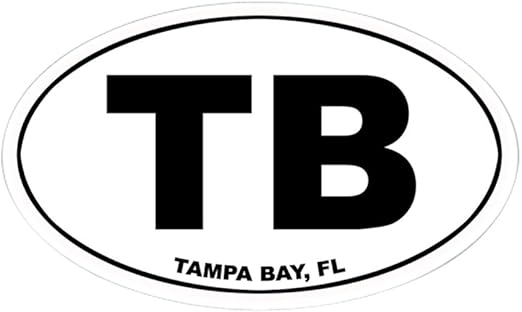 Amazon Com Cafepress Tb Tampa Bay Oval Sticker Oval Bumper Sticker Euro Oval Car Decal Home Kitchen