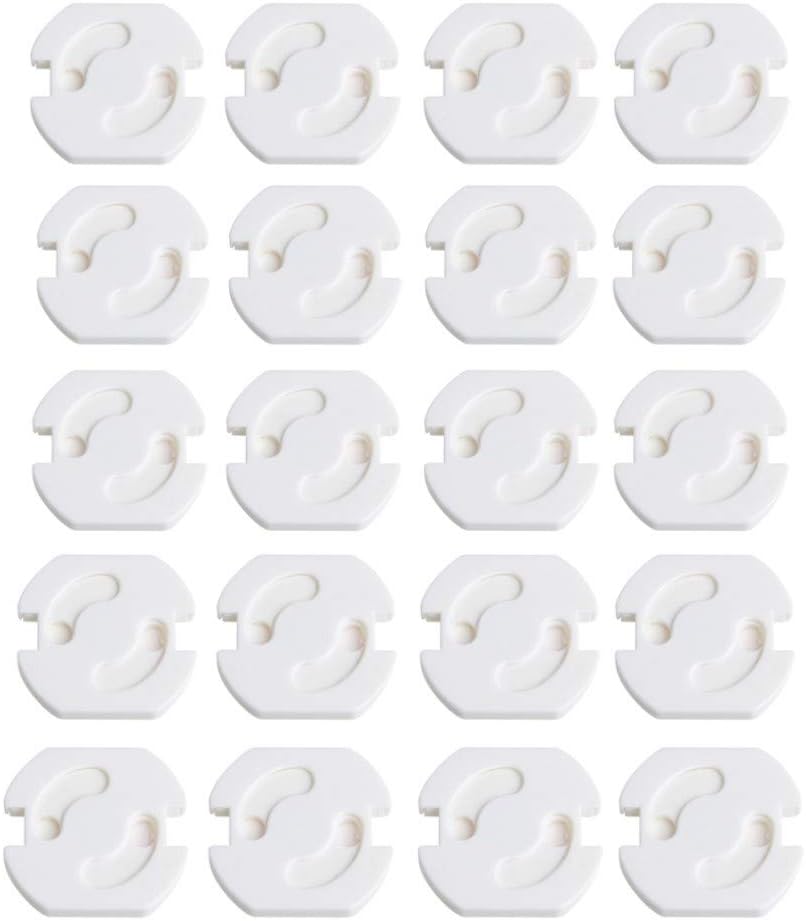 JZK® 20 x White childproof Electrical Wall Socket Plug Covers