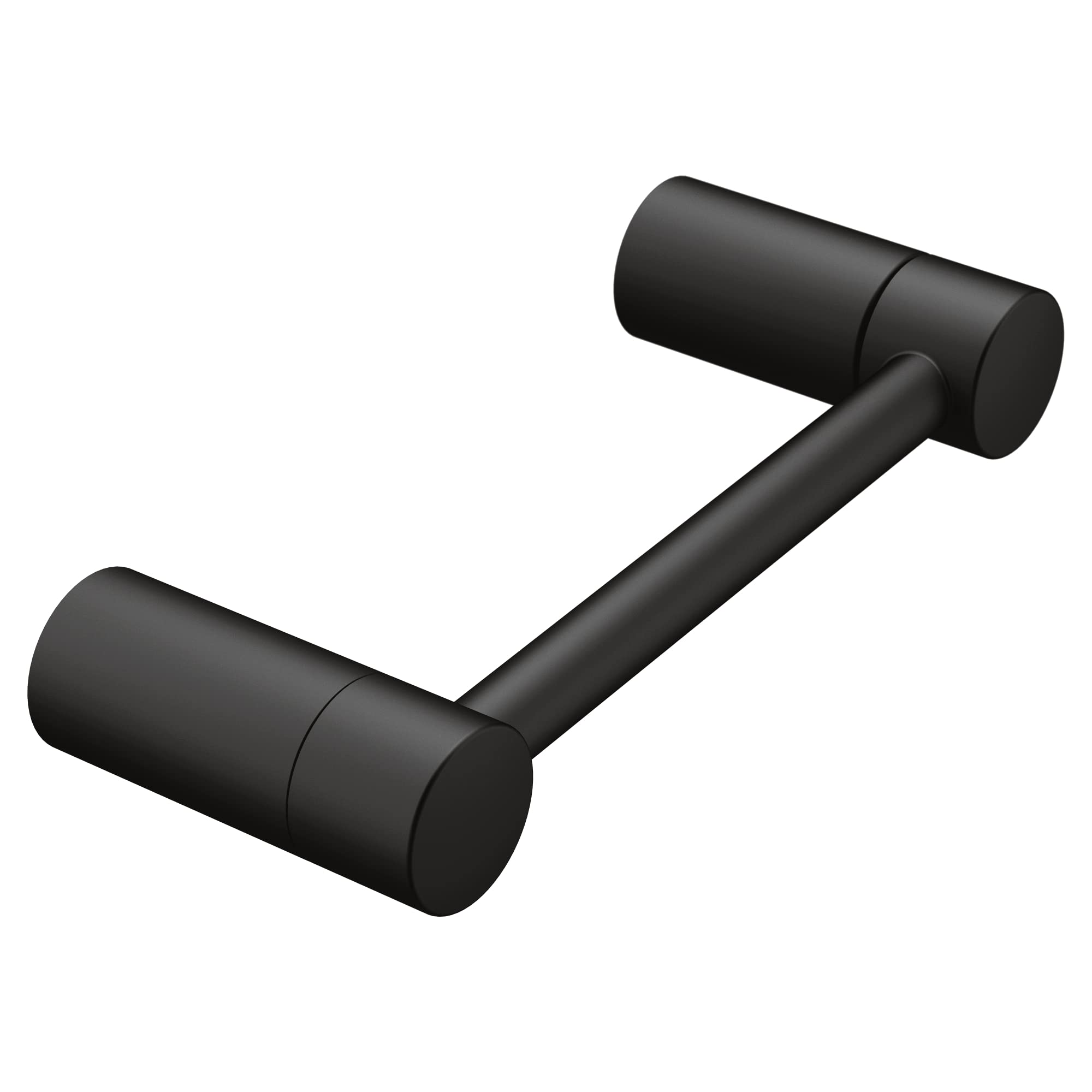 Moen Matt Black Alignment Swivel Modern Toilet Roll Holder Double Posts Wall Mounted Toilet Roll Holder for Bathroom YB0408BL — image 1