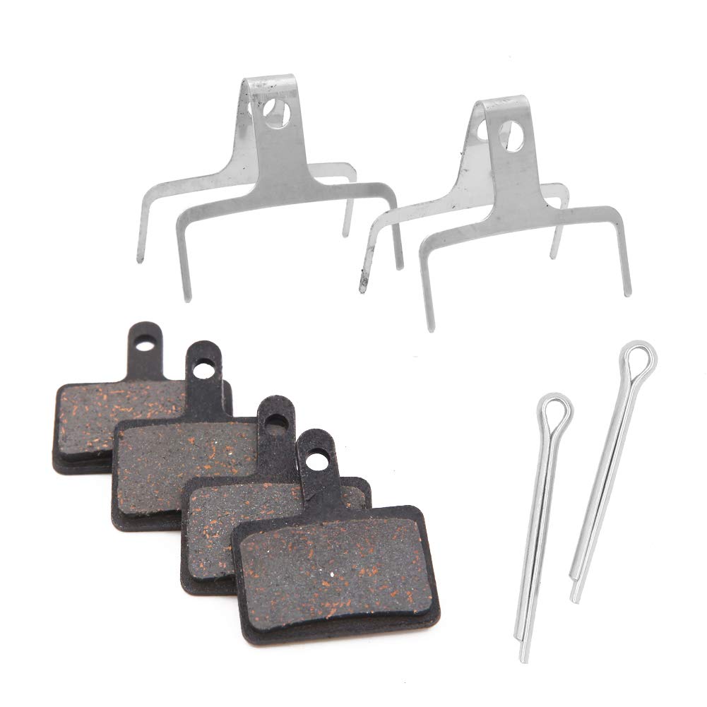 Boerni Bicycle Disc Brake Pads, 2 Pairs Semi-Metallic Bike Brake Pads, Bike Brake Pads Replacement for Shimano/Tektro