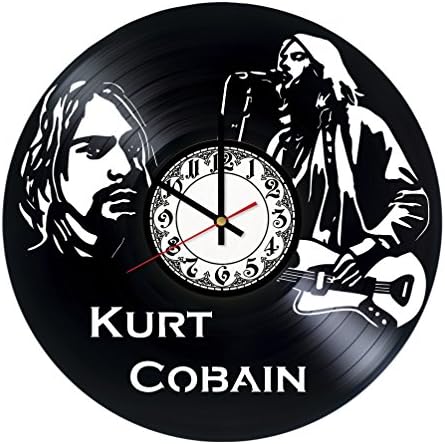 Kurt Cobain Record Wall Clock - Get unique living room wall decor - Gift ideas for men and boys – Best Art Decor
