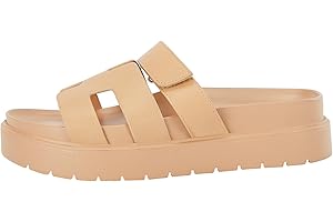 Junayuan Women's Platform Slide Sandals Open Toe Non Slip Thick Sole Slip on Summer Shoes