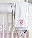 Wendy Bellissimo Super Soft Plush Baby Blanket - Elephant Baby Blanket from The Elodie Collection in White & Grey (30x40)