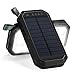 Ayyie Solar Charger Portable Charger Power Bank with 3-USB Outports & 21 LED Flashlights, 8000mAh Backup Battery Pack Phone Charger for Camping, Outdoor, Outside Activities