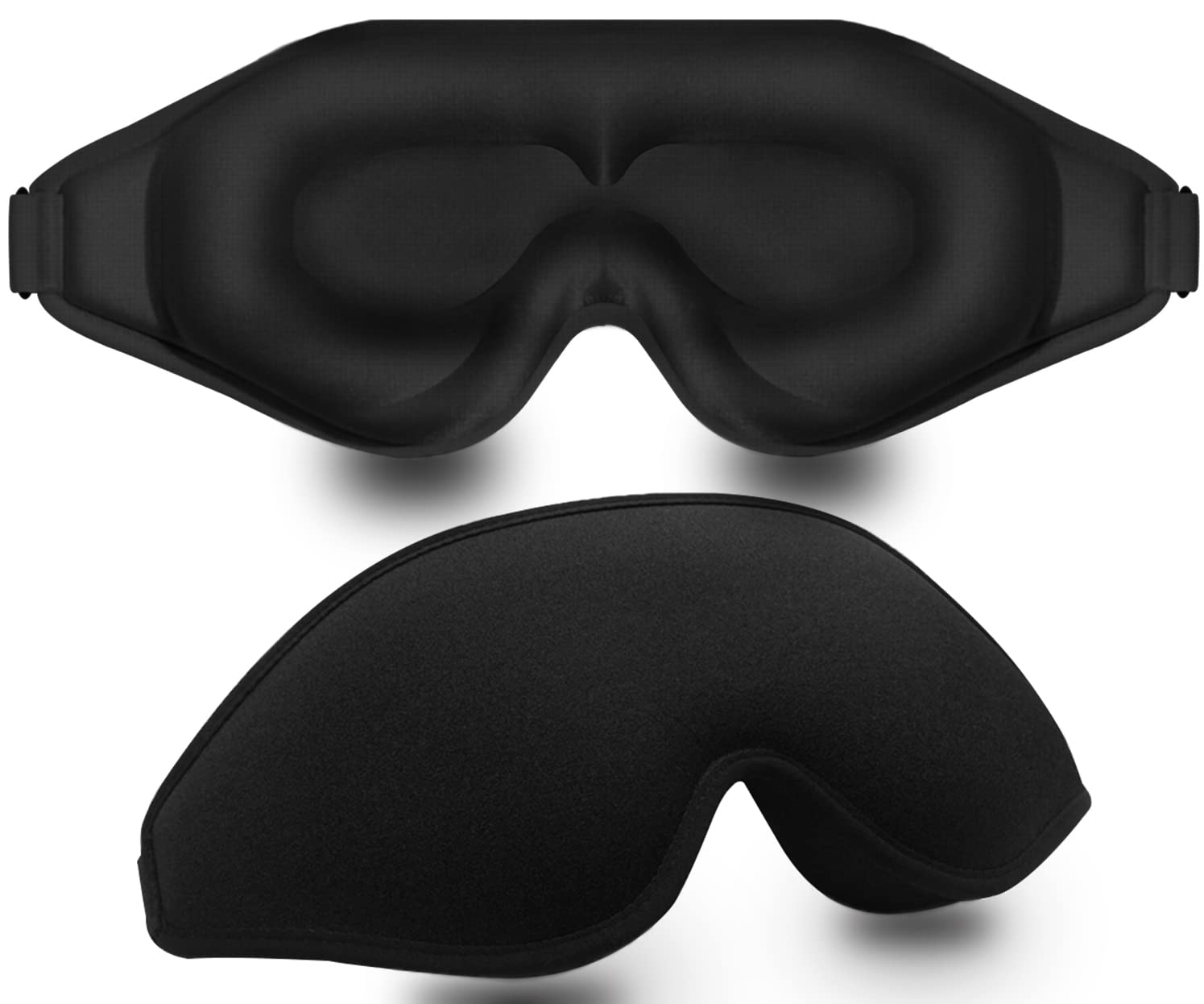 Photo 1 of Sleep Mask, 3D Deep Contoured Eye Covers for Sleeping, 99% Block Out Light Eye Mask, Zero Pressure Cup Blindfold for Men Women, with Adjustable Strap for Sleeping, Yoga, Traveling (Black)