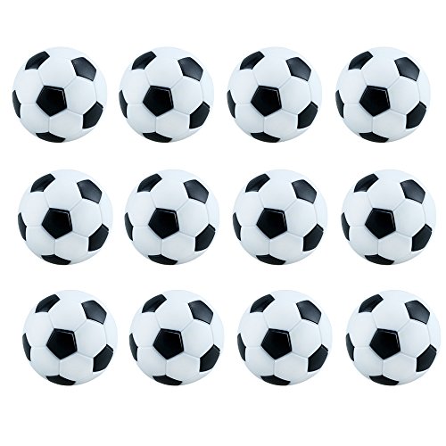 12pcs Acmer Mini Table Soccer Foosballs (white and black)
