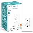 Kasa Smart Plug KP200, In-Wall Smart Home Wi-Fi Outlet Works with Alexa, Google Home & IFTTT, No Hub Required, Remote Control