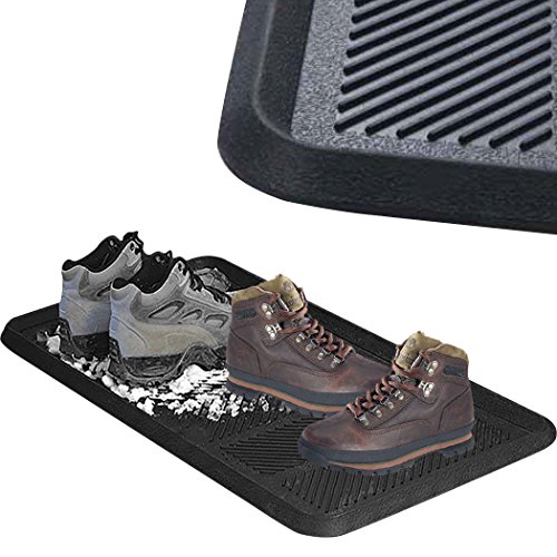 SafetyCare Heavy Duty Flexible Rubber Boot Tray Door Mat 32 x 16 - Multi-Purpose for Shoes, Pets, Garden, Entryway, Pet Feeding Tray, Cat Litter Tray - 6 pack - Thumbnail 7