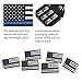 QUSTSELL American Flag Pin Thin Blue Line Police Lapel Pin Pack of 6