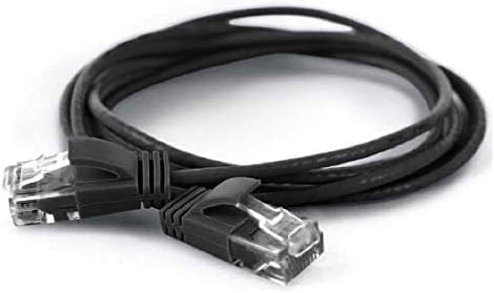 wantecWire Extra Slim CAT.6 UTP Patch Cable 1m Black