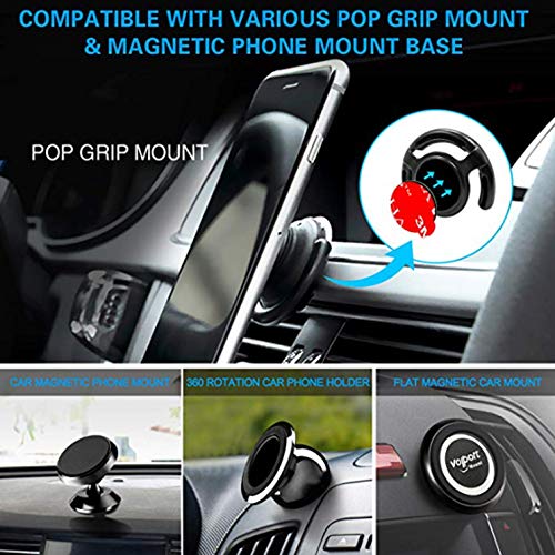6 Pack 3M Sticky Adhesive Replacement Parts for Socket Base, 1.38 Inch Circle Double Sided VHB Sticker Pads for Car Magnetic Phone Holder