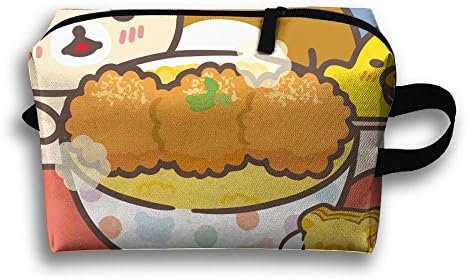 Rilakkuma Full All Over Print Multi-Functional Storage Bag Pencil Case Smooth Cosmetic Makeup Bag Case Pouch Zipper Bag Use In School Office Travel Business Trip