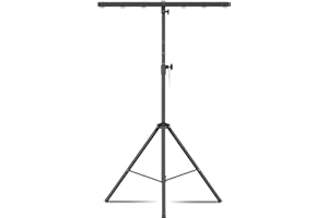 Bloazzup DJ Lights Stand with Round T Bar, Heavy Duty Par Can Tripod for 13 Lights Stage Light Stand Adjustable Height 41-95 Inch, DJ Lighting Suitable for Stages, Bar, Banquet, Party