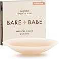 Bare Babe Reusable Silicone Nipple Covers - Waterproof, Nude, 4 Shades - Sticky Breast Stickers for Strapless Dress