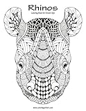 Rhinos Coloring Book for Grown-Ups 1 (Volume 1)