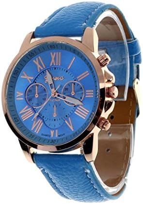 Bestoppen Watches,Women Quartz Wrist Watch Ladies Quartz Casual Female Analog Bracelet Wrist Watch for Girl and Women Fashion Wristwatch Roman (Blue)