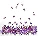 NewNewStar 12PCS 3D Purple Butterfly Wall Stickers New Home Art Decor Decoration Decals - DIY Removable 3D Vivid Special Man-made Lively Butterfly
