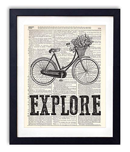 Explore Typography Upcycled Vintage Dictionary Art Print 8x10 - Thumbnail 2