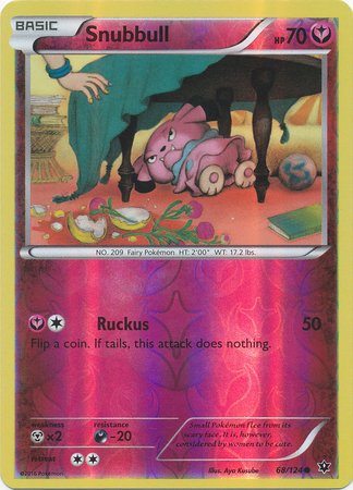 Pokemon - Snubbull (68/124) - XY Fates Collide - Reverse Holo