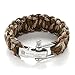 X-Plore Gear Paracord Bracelet Survival Kit For Men, Women | Adjustable Stainless Steel D Shackle Gear For Comfy Fit | For Emergencies, Travel, Hiking, Wilderness, Camping, Fishing, Hunting (Camo)