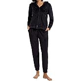 Navisting Women's Velour Sweatsuit Set 2 Piece Tracksuit Outfit Full Zip Velvet Jogging Suit Hoodie and Sweatpants Loose Fit