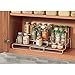 mDesign Adjustable, Expandable Metal Wire Kitchen Spice Rack - Storage Organizer Holder for Cabinet, Cupboard, Pantry, or Countertop - 3 Levels - Up to 25
