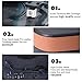 Record Player Bluetooth, MPK Turntable Record Player with 2 Built-in Stereo Speaker, Turntable 2-Speed Vinyl Record Player , for 7/10/12inch Vinyl Records, Equipped RCA, Suitcase Design（Black）thumb 3