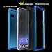 Galaxy Note 8 Case, Ultra Slim Electroplate 360 Degree Full Body Protection Mirror Case with Tempered Glass Screen Hard PC Protector for Samsung Galaxy Note 8 (Blue)
