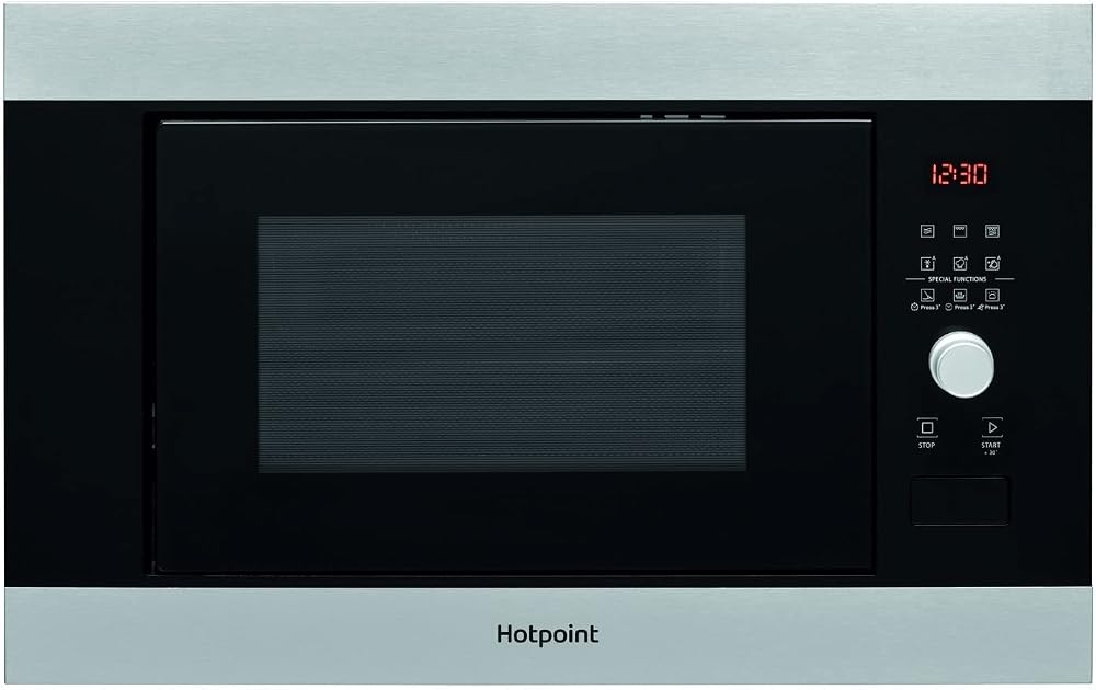 Hotpoint 25L 900W Built-in Microwave with Grill - Stainless Steel Model