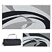 Reversible Mats Outdoor Patio/RV Camping Mat - Swirl (Black/White, 9-Feet x 18-Feet) primary