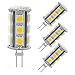 G4 Bi-pin Base LED Light Bulb 4W AC DC 12V Warm White 2700k-3000k Landscape Lighting,Equivalent 30w T3 Halogen Bulb Non-dimmable（4-Pack)