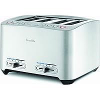 Breville 4-Slice BTA840XL Die-Cast Smart Toaster, Stainless Steel