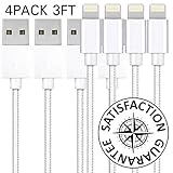 Vector Cables Braided Lightning Cable For iPhone 7 6 6s 6Plus 5SE 5s 5c 5 Cable This Lightning To USB Cable Is A Fast iPhone 5 Charger Cable & Data Sync iphone 5 car charger (4 PACK 3.3 FT)