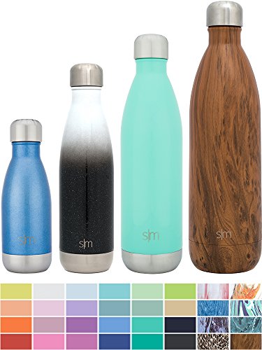 Simple Modern Stainless Steel Vacuum Insulated Double-Walled Wave Bottle, 9oz - Glacier Blue - Shimmering Collection