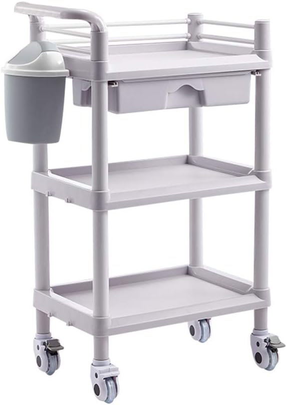 Trolley CHUNLAN Commercial Cleaning Car Service Car Housekeeping Rolling Cleaning Car With Drawers And Trash Can, 2 Sizes (Size : 54 * 37 * 98cm)