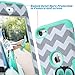ULAK iPod Touch 7th Generation Case, iPod 6 Case, iPod Touch 5 Case, Heavy Duty Protective High Impact Design Summer Case Hybrid Skin Cover for iPod 5th/6th/7th Generation, Mint Green