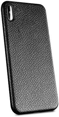 FreeShine Mobile Phone Case with Artificial PU Leather Cover for iPhone X - Black