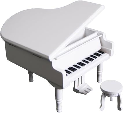 FnLy Caja musical de madera para piano de 18 notas, diseño ...
