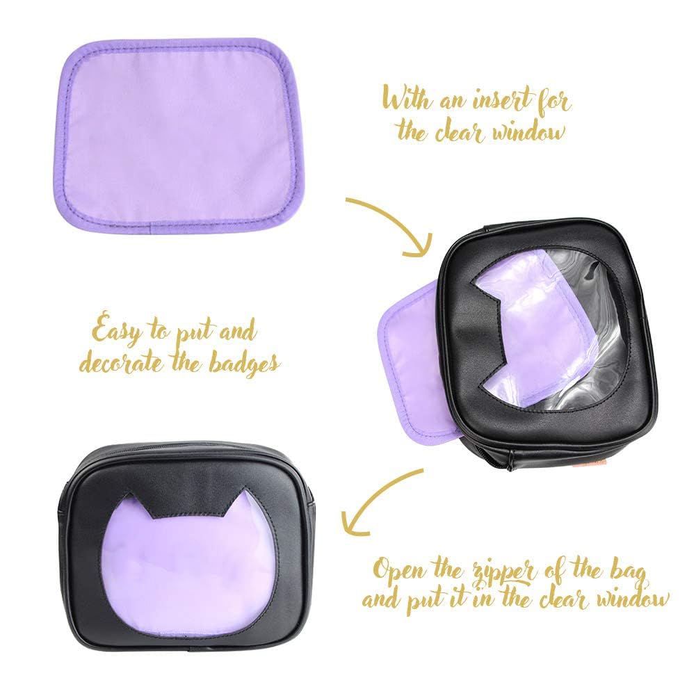 STEAMEDBUN Ita Bag Crossbody Cat Small Ita Purse Pin Display Bag with Insert